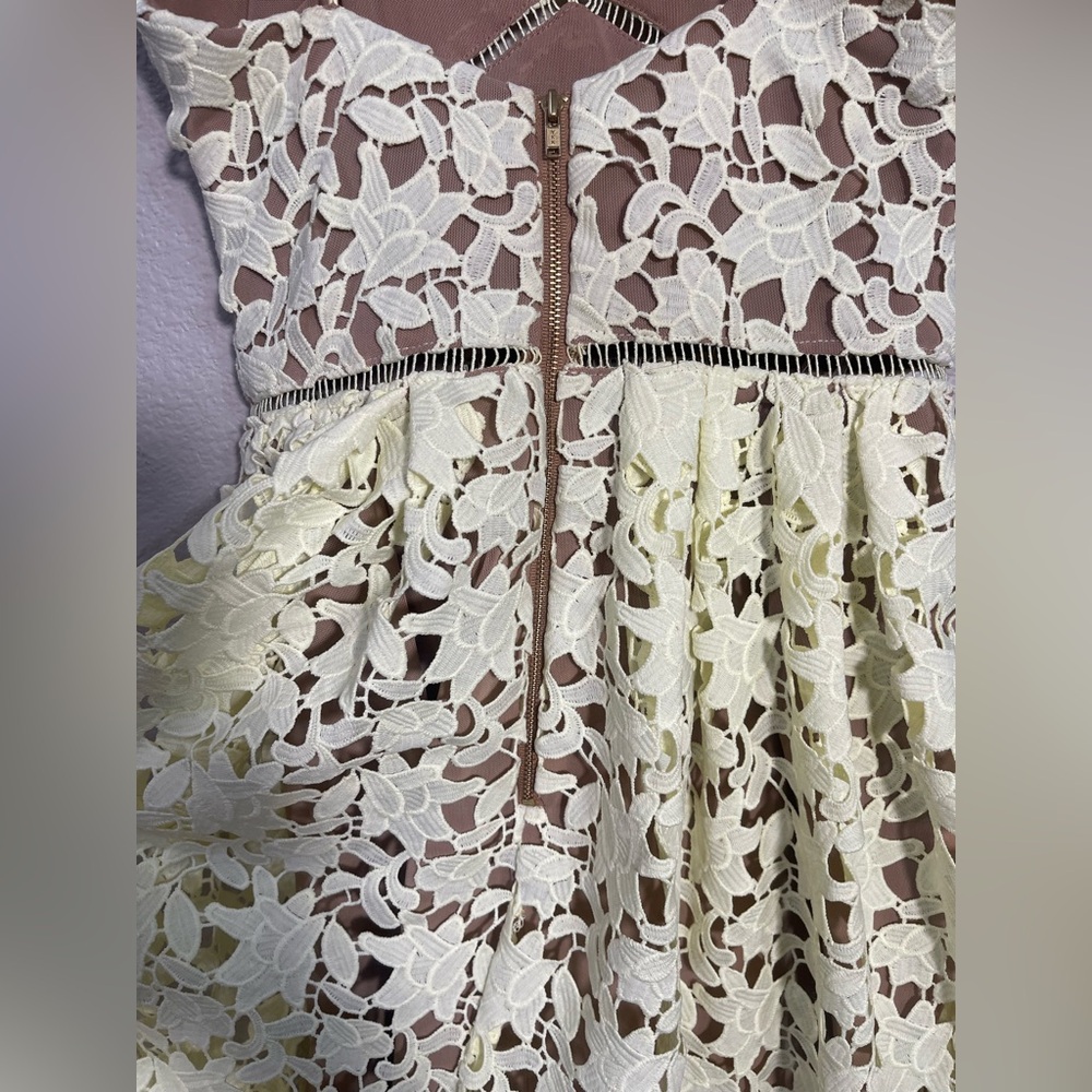 Self Portrait Azaelea Dress yellow lace women’s 
Size 4 - Picture 7 of 14